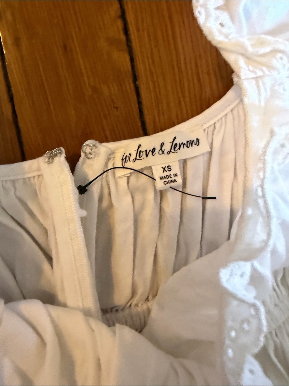 For Love And Lemons White Puff-Sleeve Mini Dress - Picture 3 of 3